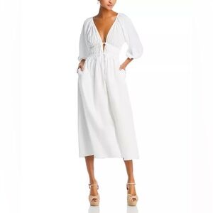 WAYF Angela Ruched Midi Dress NWOT